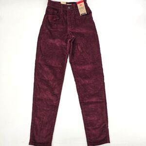 Levi's Women's High Waist Corduroy Mom Jeans in Deep Burgundy Size 24